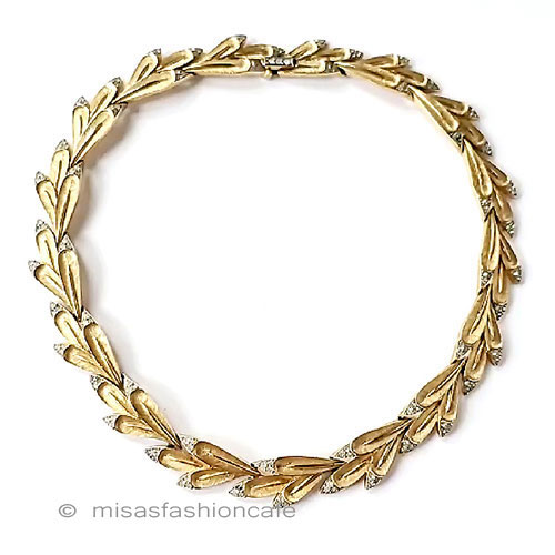 （画像用） Trifari　 トリファリ ビジュー羽ネックレス