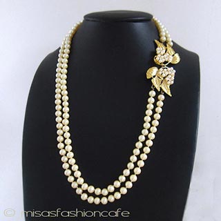 （画像用） お花パール ネックレス