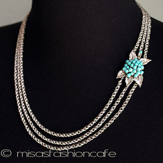 （画像用） Ｔｒｉｆａｒｉ　 トリファリ アジサイ　３連ネックレス