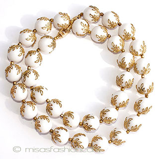 （画像用） Trifari　 トリファリ 金葉　ネックレス