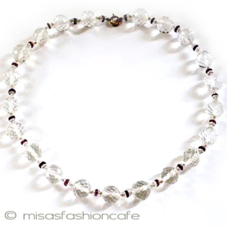 （画像用） 大粒　クリスタル 12金gfネックレス