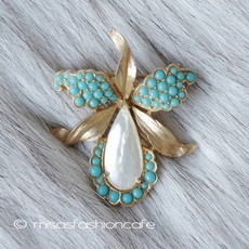 （画像用） クラウントリファリ Trifari MOパールブローチ