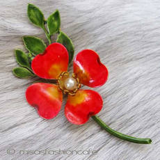 （画像用） Original By Robert ハナミズキ花ブローチ