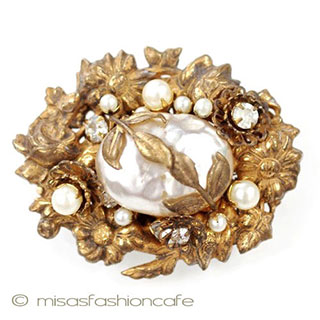 （画像用） Miriam Haskell ミリアムハスケル ブローチ