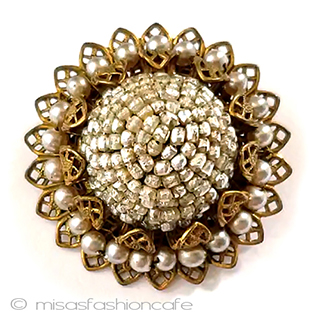 （画像用） ミリアムハスケル パール花ブローチ