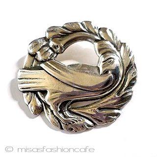 （画像用） Sterling銀製　Coro ジョージジェンセン鳩