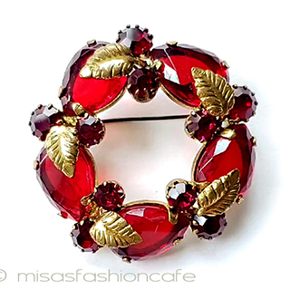 （画像用） ビンテージジュエリー オーストリア製リース