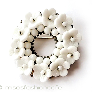 （画像用） ミリアムハスケル刻印 ガラスのお花リース