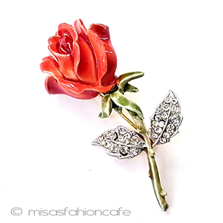 （画像用） ヴィンテージジュエリー Kramer　ローズの花