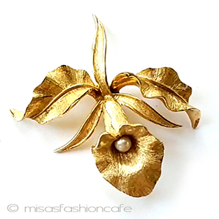 （画像用） アンティークジュエリー BOUCHER　真珠蘭の花