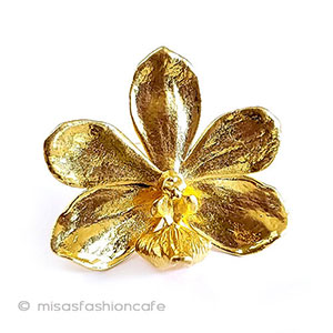 （画像用） ブローチ兼ペンダント 22Kgp 胡蝶蘭のお花