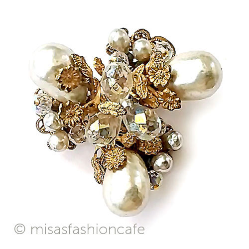 （画像用） ミリアムハスケル刻印 バロックパール金花