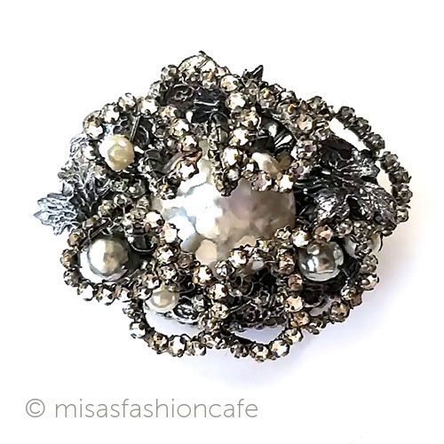 （画像用） ミリアムハスケル刻印 バロックパール銀葉