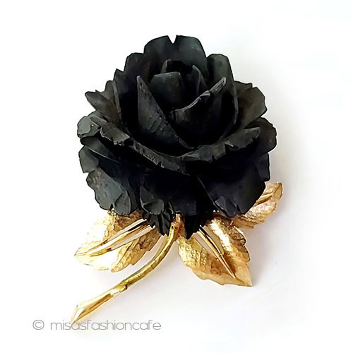 （画像用） BOUCHER　ブシェール ローズ薔薇の花ブローチ