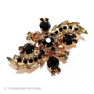 （画像用） ヴィンテージアクセサリー クリスタルフローラル