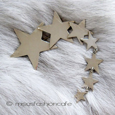 （画像用） 925スターリングシルバー製 　流れ星　ブローチ