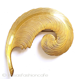 （画像用） ミリアムハスケル フェザー金羽ブローチ