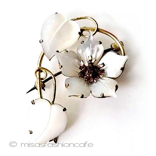 （画像用） 12K gf　Sterling 銀製 マザーオブパールのお花