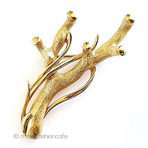 （画像用） ヴィンテージブローチ MONET　金の珊瑚