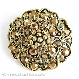 （画像用） Hollycraft　ブローチ ミラーGoldのお花