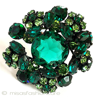 （画像用） Regencyリージェンシー クリスタルお花ブローチ