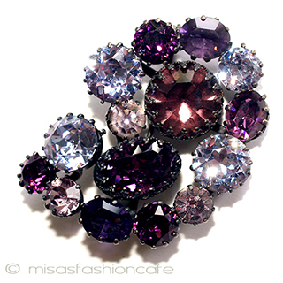 （画像用） Austria　オーストリア製 クリスタル　ブローチ