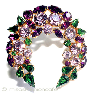 （画像用） オーストリア製ブローチ クリスタルのリース