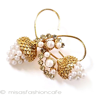 （画像用） ヴィンテージジュエリー パール団栗どんぐり