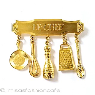 （画像用） ビンテージジュエリー料理 ミニチュア　キッチン道具