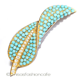 （画像用） Hattie Carnegie刻印 カーネギー　ブローチ