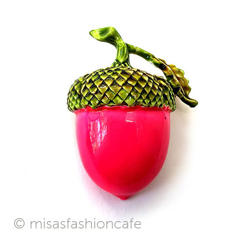 （画像用） ヴィンテージジュエリー エナメル団栗どんぐり