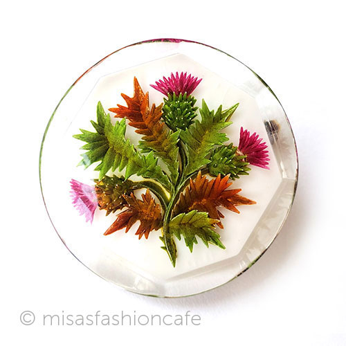 （画像用） ヴィンテージジュエリー アザミの花　ブローチ