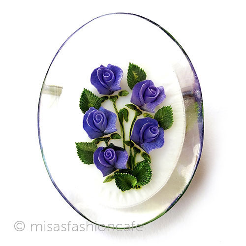 （画像用） アンティーク　ブローチ ローズのお花　ブーケ