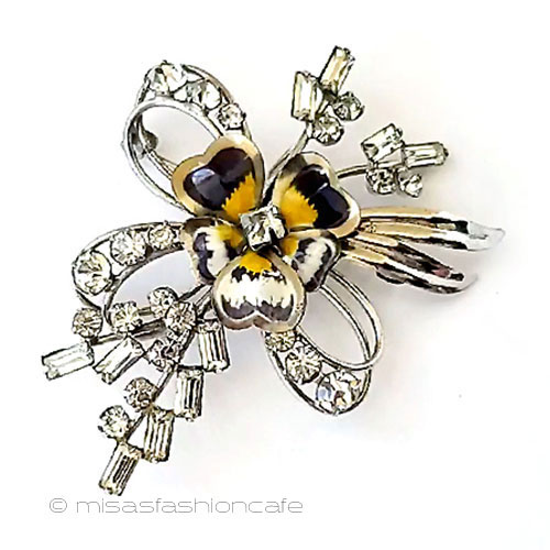 （画像用） Carl Art　ブローチ 銀製　スミレのお花