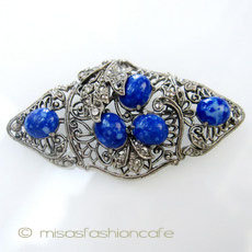 （画像用） ガラス銀葉　ブローチ