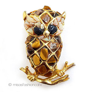 （画像用） SWOBODA　スワボダ 天然石オパール梟の鳥