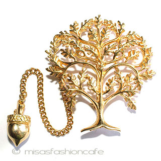 （画像用） どんぐり＆木　ブローチ