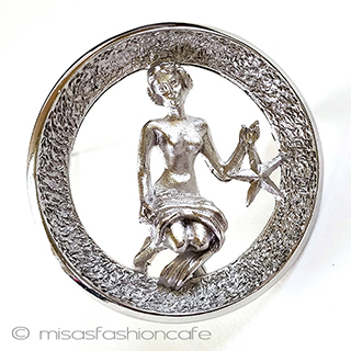 （画像用） Trifari　 トリファリ 銀星・乙女座ブローチ