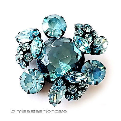 （画像用） Regency　リージェンシー クリスタルの花　ブローチ