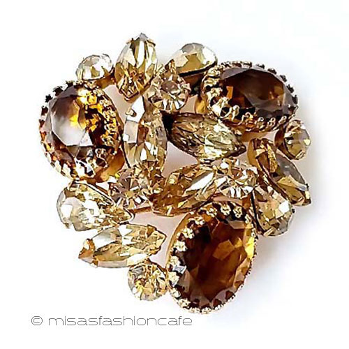 （画像用） Regencyリージェンシー クリスタル　ブローチ