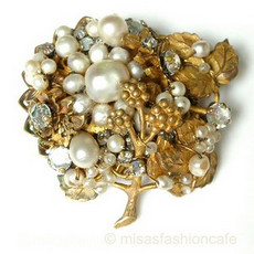 （画像用） Robert DeMarioNYC バロックパールブローチ