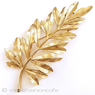 （画像用） Trifari　 トリファリ オリーブブローチ（大）