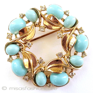 （画像用） Trifari　 トリファリ リース　ブローチ