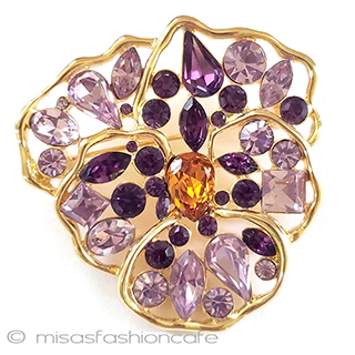 （画像用） NolanMiller ブローチ スミレ・パンジーの花