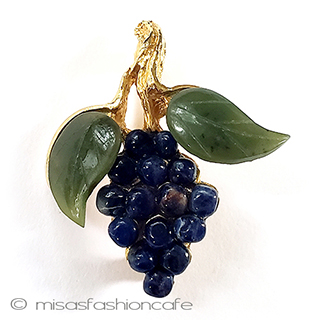 （画像用） ＳＷＯＢＯＤＡスワボダ 天然石の葡萄　ブローチ