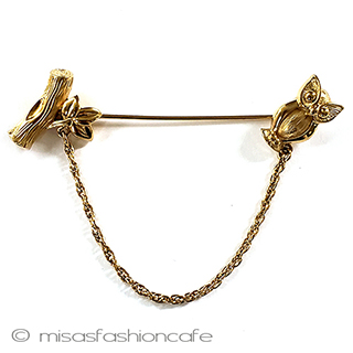 （画像用） ビンテージジュエリー トリファリ　ふくろう