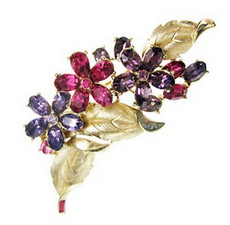 （画像用） クラウントリファリ刻印 Trifari ブローチ