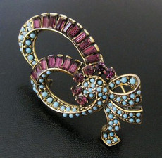 （画像用） アンティーク 　りぼんブローチ