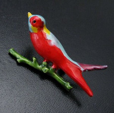 （画像用） Original By Robert　 赤い鳥　ブローチ