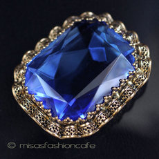 （画像用） アートグラス　ブローチ